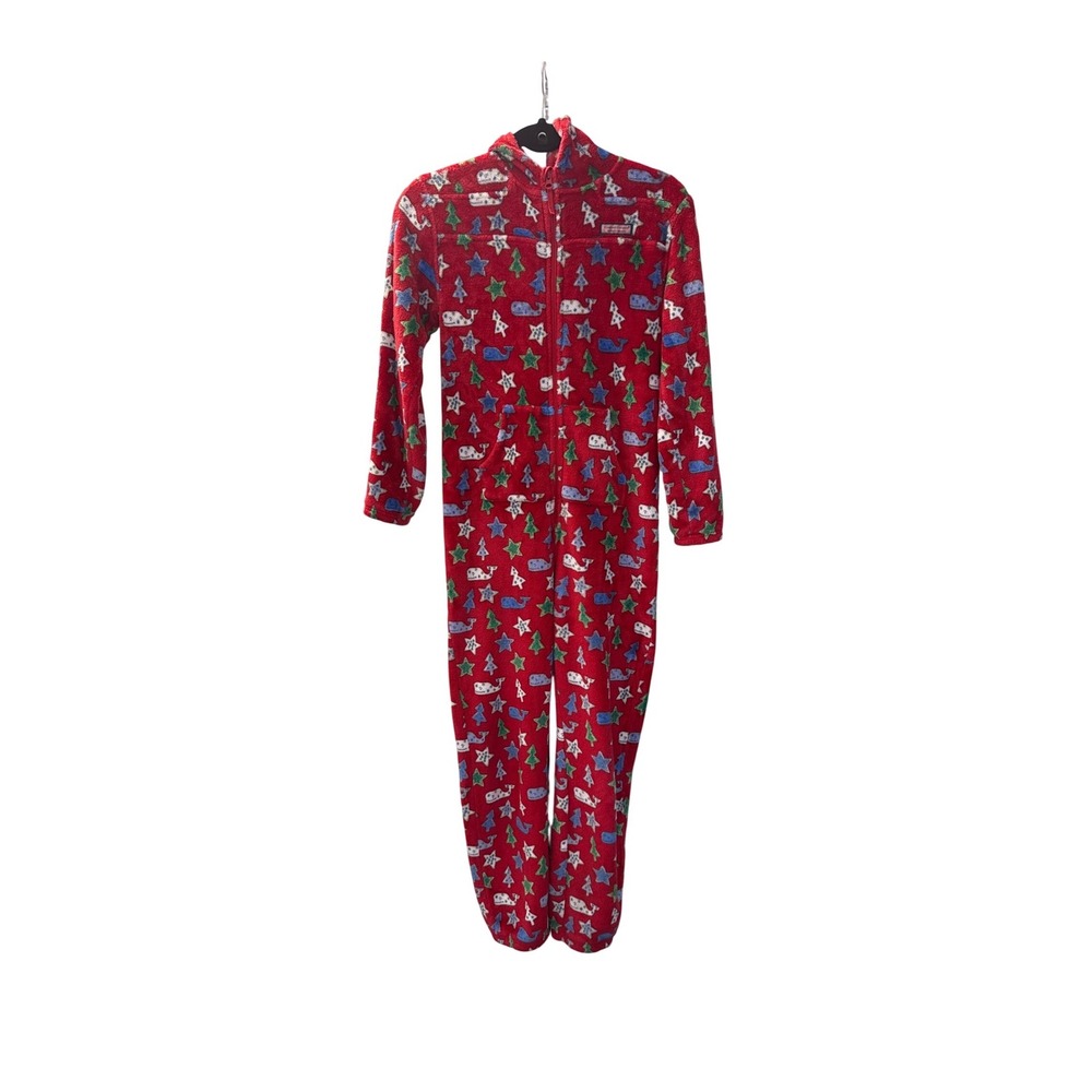 Vineyard Vines Christmas Holiday Loungewear Sleepwear one piece jumpsuit L 16